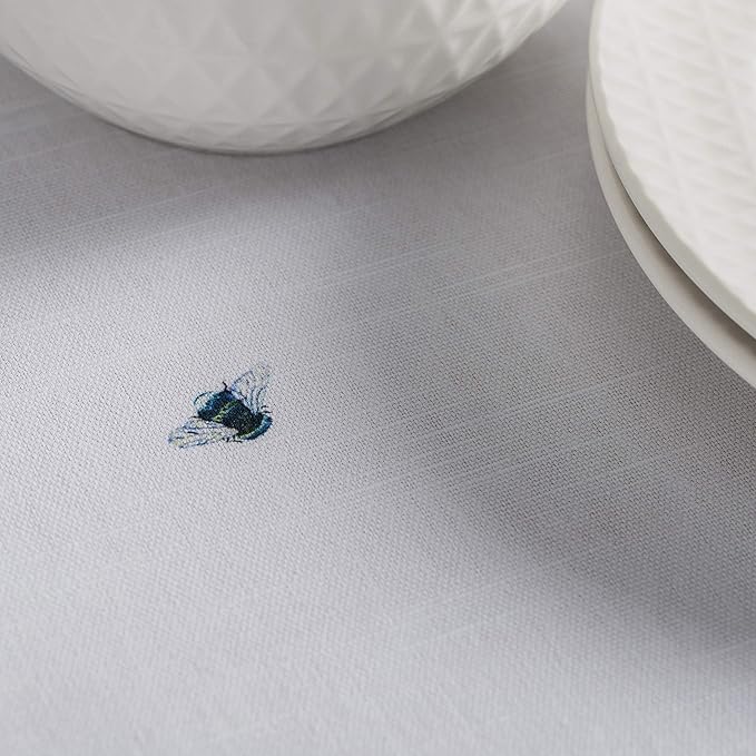 Maison d' Hermine Table Cloth Round Table 100% Cotton 63 Inches Tablecloth Reusable Decorative Everyday Use for Dining Room, Farmhouse, Home, Party, Festive & Wedding Spring Summer - Printemps