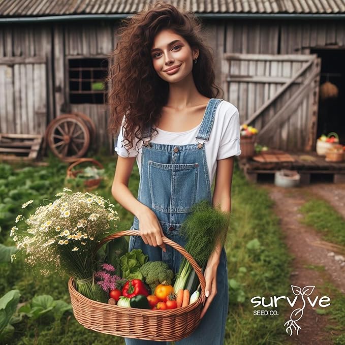 #1 Set of 70 Survival Vegetable Seeds Garden Kit Over 11,900 Seeds Non-GMO and Heirloom, Great for Emergency Bugout Survival Gear Seeds for Planting Vegetables and Fruits Herbs - Survive Seed Co.