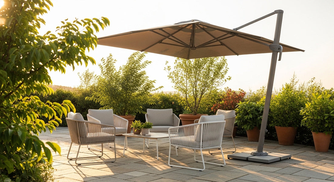 Wind-resistant outdoor patio setup with stable furniture arrangement