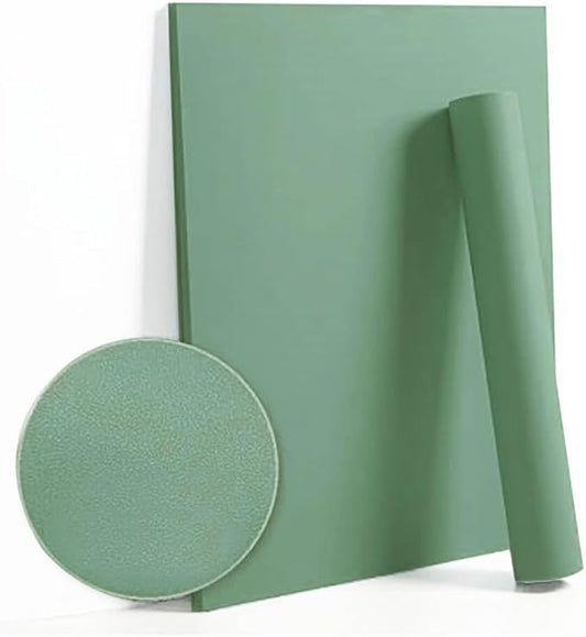 Dimoon 118''x17.7'' Green Peel and Stick Wallpaper Contact Paper Modern Self Adhesive Wall Paper Removable Renter Friendly Textured Solid Color Shelf Cabinet Vinyl Roll (118''x17.7'',Spring Green)