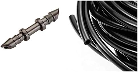 (100 PACK) - Barbed 1/4"-Inch Drip Coupling Fitting (fits 0.140/0.170 ID) 2-Way Connector, Premium Quality Drip Irrigation Tubing Connector Fitting (Coupling)