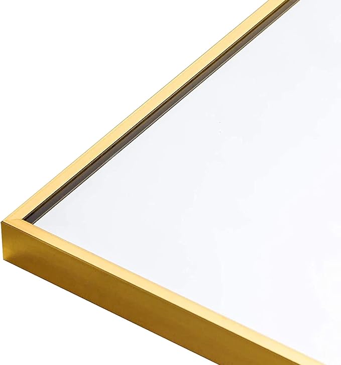 Koonmi Gold Mirrors for Wall, 30x55 Inch Bathroom Mirror, Rectangular Wall Mirror for Living Room Bedroom Bathroom, Hangs Horizontally or Vertically