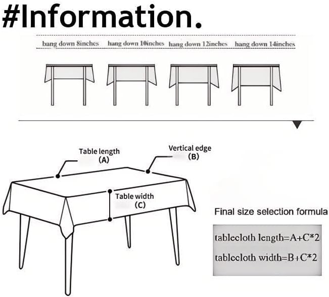 Waterproof Tassels Tablecloth, Bohemian Orange Colorful Table Cloth,White Black,Rectangle for 8 Foot,Fall Summer Dining Table Cover,Mexican,Indoor Outdoor,Farmhouse,Cute Vintage,Cotton