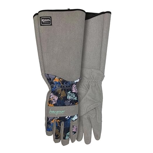 #307 Game of Thorns Ladies Gauntlet Gardening Gloves made with Recycled WasteNot™ Polyester (L (Pack of 1))