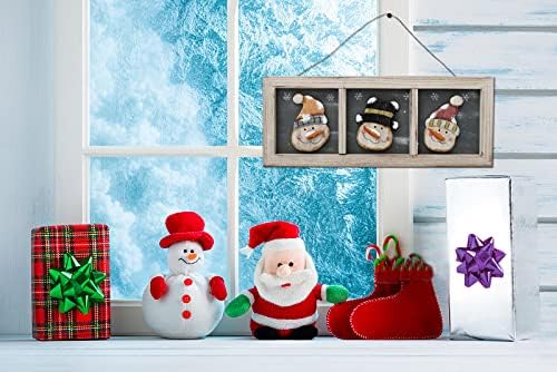 wovorins Wood Christmas Wall Decor Snowman Sign Decorative Hanging Plaque Wooden Merry Xmas Holiday Winter Home Decor Rustic Snowman Ornament Wall Art Home Decoration Indoor