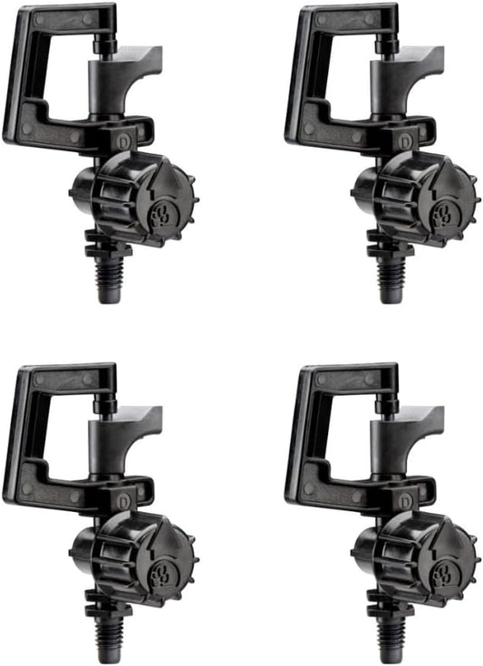 Rain Bird RS4PKSX Drip Irrigation 10-32 Threaded "C" Frame Rotary Sprinkler, 360° Full Circle Pattern, 0 - 13' Spray Distance, 4-Pack