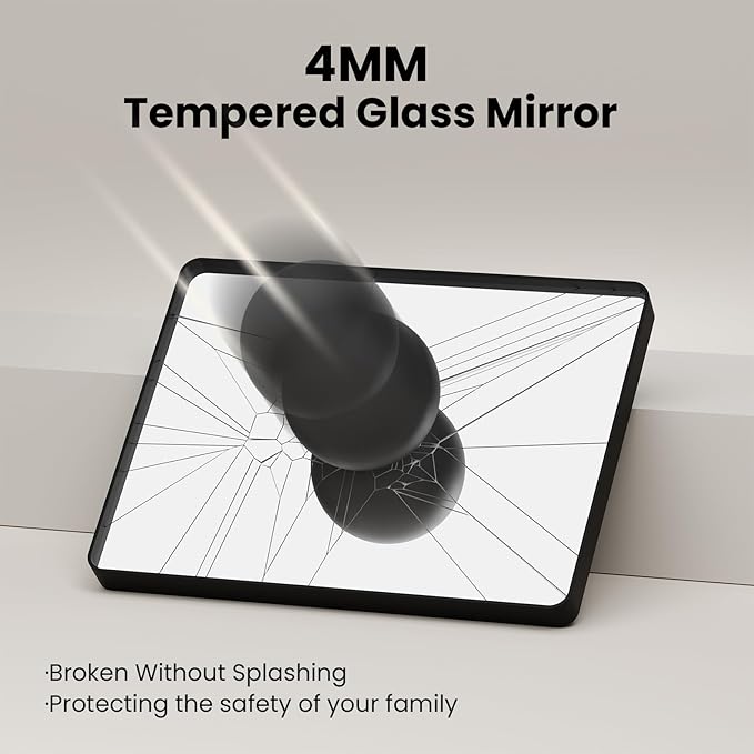 Gold Bathroom Mirror, 22x30 Inch Brushed Gold Metal Frame Mirror for Wall, Rounded Rectangle Bathroom Vanity Mirror, Tempered Glass, Anti-Rust, Horizontal/Vertical