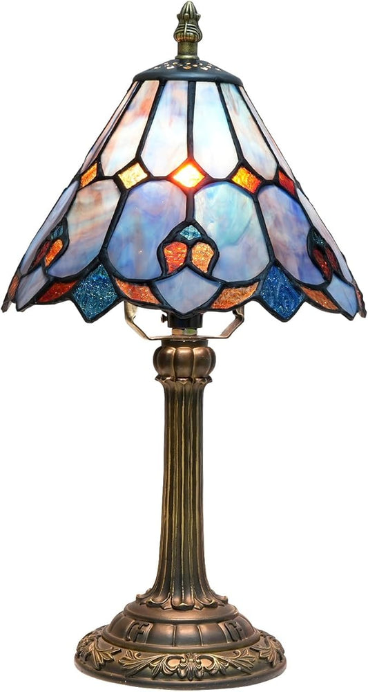 Tiffany Lamp Bedside Table Lamp-Nightstand,Stained Glass Lamp for Bedroom Dorm Living Kitchen, Aesthetic Cute Home Decor Gift (OFU1157)