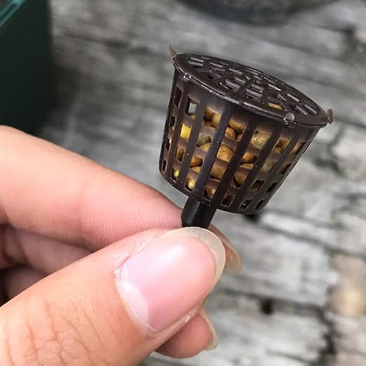 Happyyami 50Pcs Fertilizer Baskets Plastic Portable- Fertilizer Orchid Basket Fertilizer Mesh Basket with Lid Bonsai Fertilizer Box