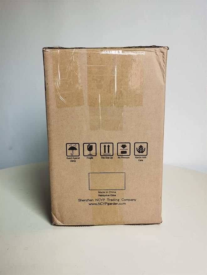 NCYP Small Open Terrarium Planter - 6.89" x 6.89" x 5.9" Pentagon Geometric Glass Container Pot for Succulents, Air Plants - Home Garden Tabletop Miniature Decor, Black (No Plants)