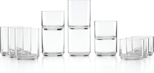 Lenox Tuscany Classics 12Pc Tall & Short Glasses, 5.51, Clear