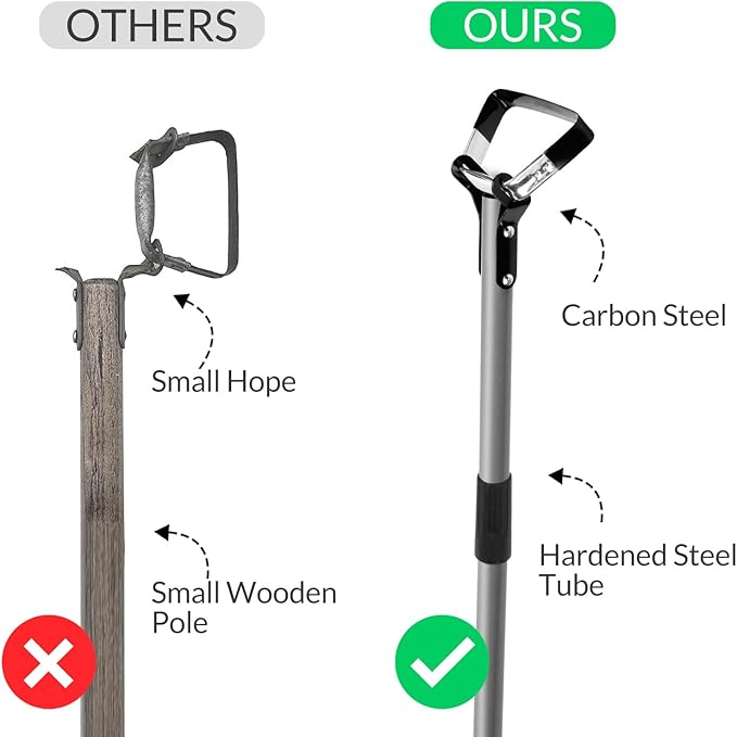 Walensee Action Hoe for Weeding Stirrup Hoe Tools for Garden Hula-Ho with Adjustable 36-81 Inch Scuffle Loop Hoe Gardening Weeder Cultivator, Sharp Metal Handle Weeding Rake with Cushioned Grip