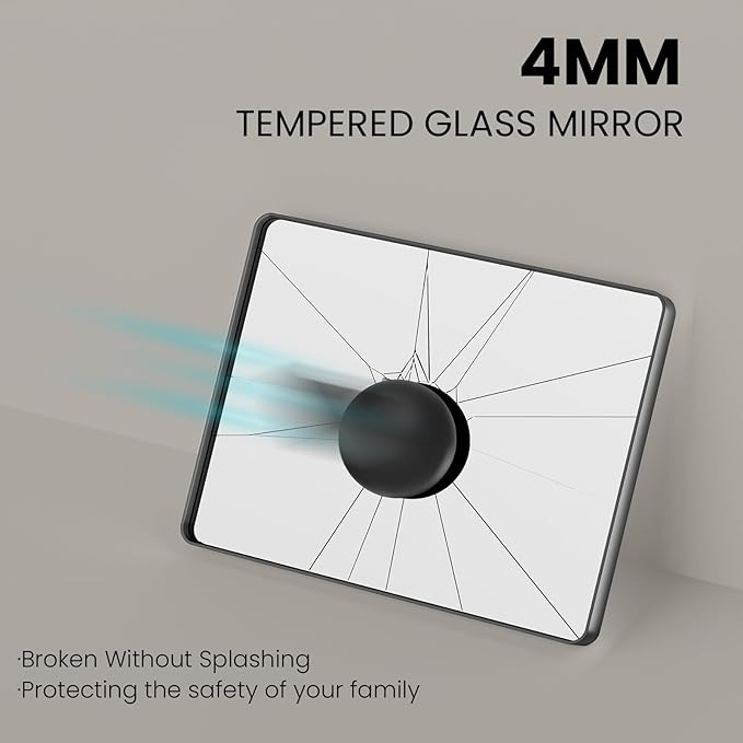 Gold Bathroom Mirror, 72x36 Inch Brushed Gold Metal Frame Mirror for Wall, Rounded Rectangle Bathroom Vanity Mirror, Tempered Glass, Anti-Rust, Horizontal/Vertical