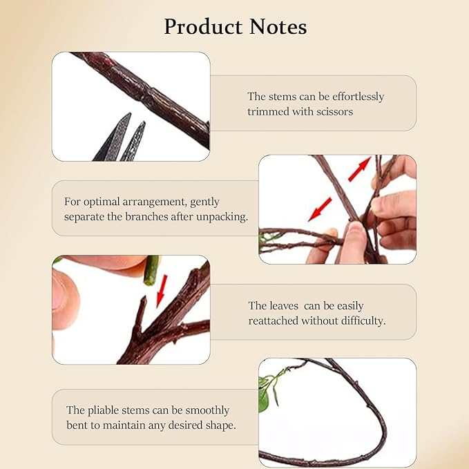 5Pcs Fall Stems Artificial Ficus Branches with Vases,Fall Faux Eucalyptus Stems in Flower Vase,Yellow Fake Plant leaves for Thanksgiving Autumn Home Bedroom Decor Centerpiece Table Decoration