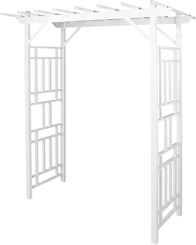 Dura-Trel Outdoor Garden Arch, Wellington Arbor Trellis for Climbing Plants, 72" x 85"