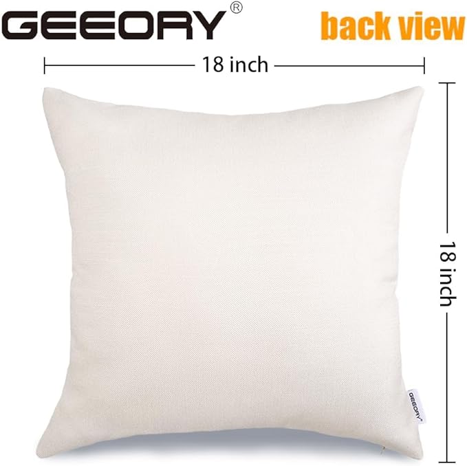 GEEORY Winter Chillin' with My Snowmies Throw Pillow Covers 18x18 Inch Set of 4, Snowmen Let it Snow Shake Your Flakes Blue Holiday Farmhouse Decorative Cushion Cases for Home Decoration G640-18