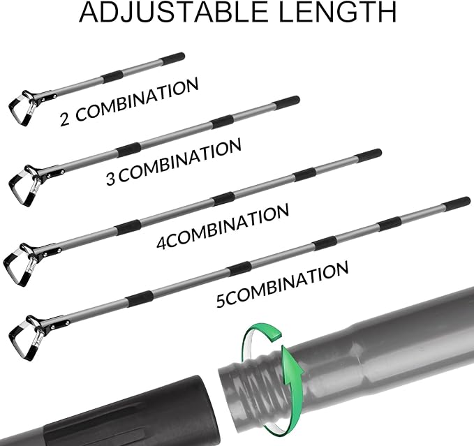 Walensee Action Hoe for Weeding Stirrup Hoe Tools for Garden Hula-Ho with Adjustable 36-81 Inch Scuffle Loop Hoe Gardening Weeder Cultivator, Sharp Metal Handle Weeding Rake with Cushioned Grip