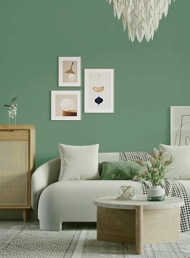 Dimoon 118''x17.7'' Green Peel and Stick Wallpaper Contact Paper Modern Self Adhesive Wall Paper Removable Renter Friendly Textured Solid Color Shelf Cabinet Vinyl Roll (118''x17.7'',Spring Green)