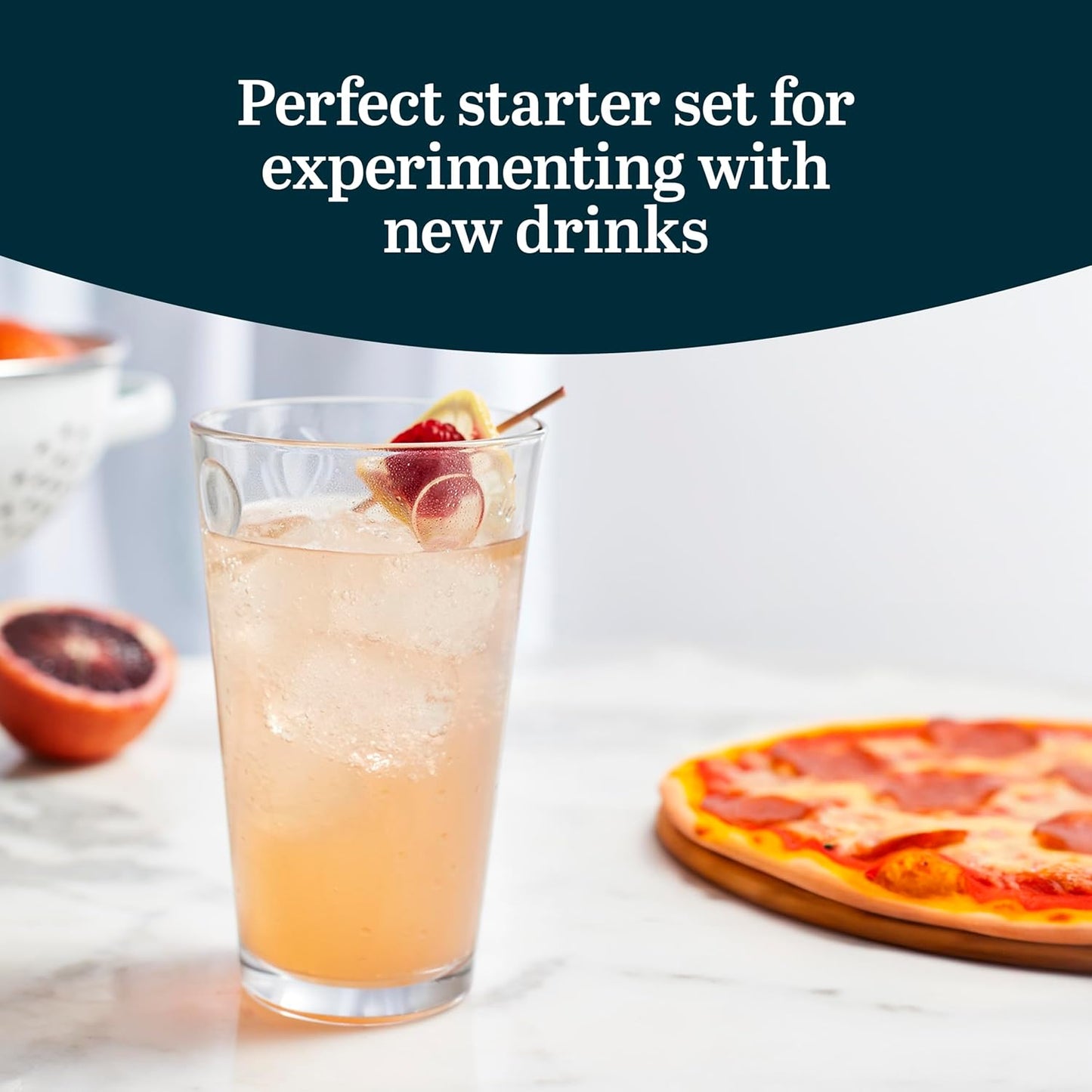 Libbey Reno Patterned Tumbler Glasses, 16-ounce, Set of 8