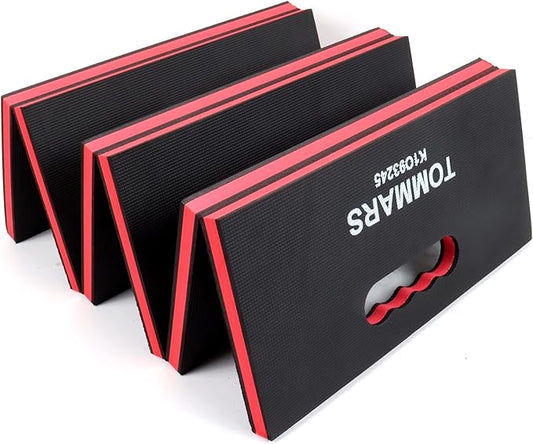 TOMMARS 0.9" Foldable Thick Kneeling Pad, 5 Fold Comfortable Foam Knee Pads Cushion Mat for Gardening, Yardwork, Workshop Repairing