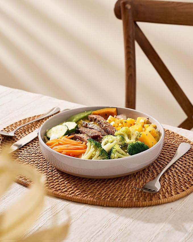 famiware Milkyway 33 oz Bowl Set, Pasta Bowls Set of 4, Salad Bowls Perfect for Your Friend for Housewarming, Thanksgiving, Christmas, Multicolor