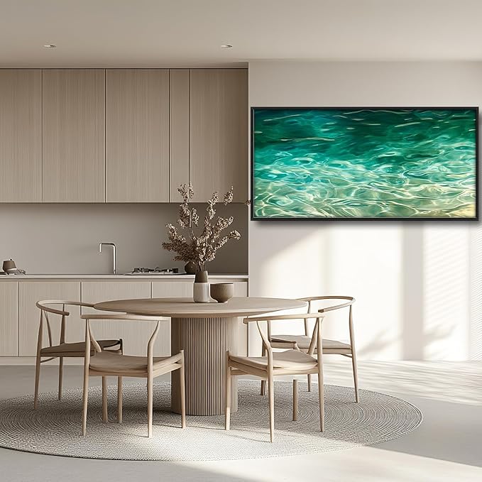 Lovira Green Water Wave Large Wall Art Spring Nature Landscape Scenery Canvas Wall Decor Pictures Prints Painting Framed Artwork Home Decorations for Living Room Bedroom Bathroom Office 30"x60"