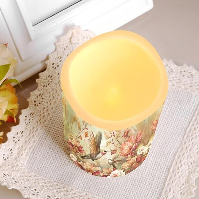 Ystardream Hummingbird Flameless Candle with Remote Control and Timer,Battery Operated Led Candle for Festival Celebration Home Decor,4 Pack Set