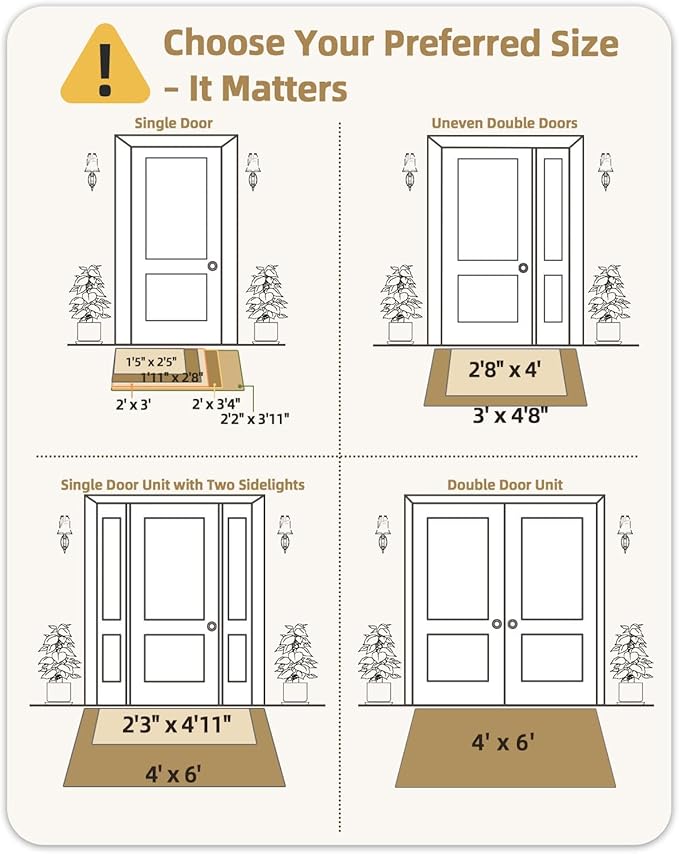 Color&Geometry Door Mat 2'2"x7'11" Runner Rug with Rubber Backing, Non Slip Washable Hallway Kitchen, Carpet Runners for Hallway Living Room Bedroom, Light Grey (Rolled-up NO Creases)