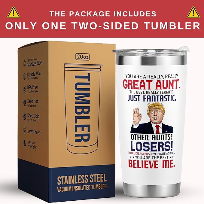 Aunt Gifts - Aunt Gifts from Niece, Nephew - Gifts for Aunt, Auntie Gifts - Aunt Birthday Gift, Valentines Day Gifts for Aunt, Mothers Day Gifts for Aunt - Gifts for New Aunt - 20 Oz Tumbler