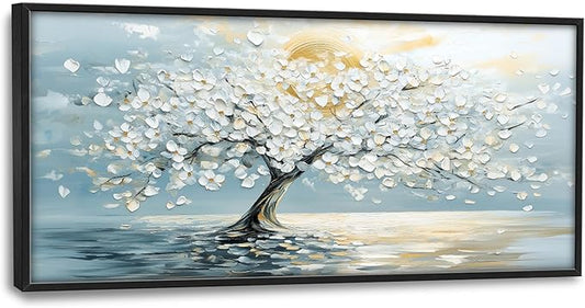 Lovira Tree Large Wall Art Canvas Wall Decor Pictures Prints Painting Framed Artwork for Living Room Bedroom Bathroom Kitchen Office 30"x60"