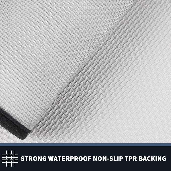 PURRUGS Dirt Trapping Door Mat 24" x 60", Non-Slip/Skid Machine Washable Entryway Rug, Shoes Scraper, Throw Rug, Super Absorbent Area Rug for Muddy Wet Shoes and Paws, Bluish Grey & Charcoal