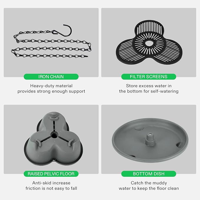 VIVOSUN 5 Tier Vertical Gardening Stackable Planter for Strawberries, Flowers, Herbs, Vegetables, Grey