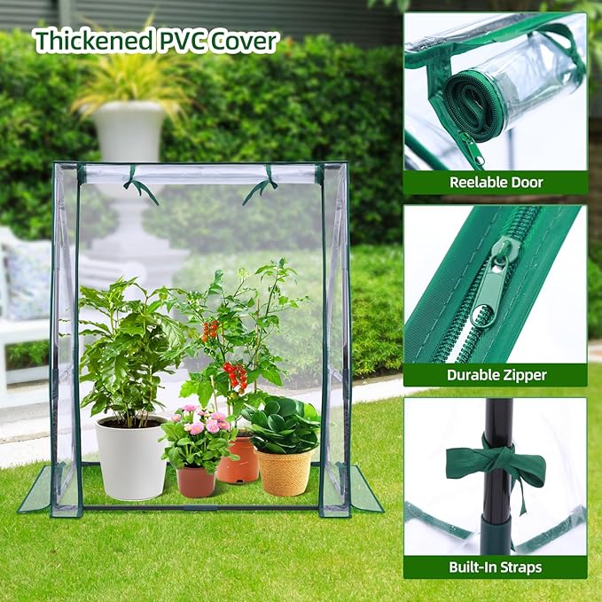 Mini Greenhouse for Indoor Outdoor: Ohuhu Tabletop Portable Green House with Waterproof Pad for Small Plants Nursery Germination, 36"x36"x42" Light Duty Cover Tent Humidity Dome Seedling Accessory