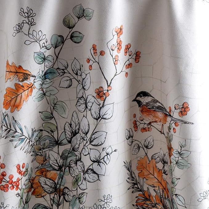 Maison d' Hermine Table Cloth Round Table 100% Cotton 63 Inches Fall Tablecloth Reusable Everyday Use for Thanksgiving Christmas Decorations Dining Farmhouse Party (Whitish Shabby Chique)