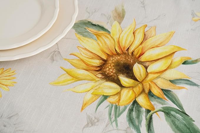 Maison d' Hermine Table Cloth Square Table 100% Cotton 60 x 60 Inches Tablecloth Reusable Decorative Everyday Use for Dining Room, Farmhouse, Home, Party, Festive & Wedding Spring Summer - Candice