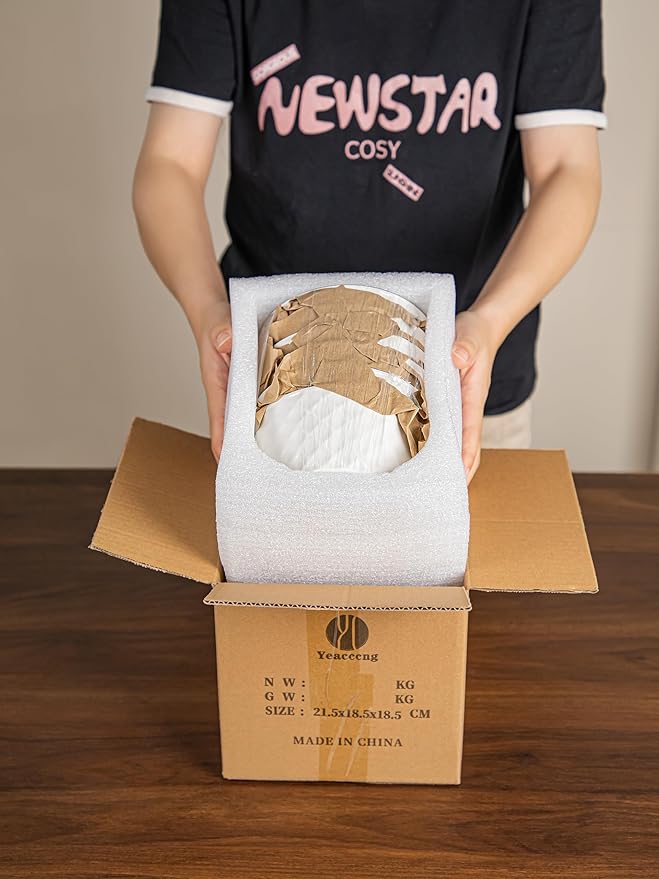 Yeacccng Ceramic Soup Bowls Set of 6, 30 Oz White Cereal Bowls, 6 inch Small Soup Bowls for Soup, Oatmeal, Salad, Pasta, Snacks, Fruits, Dishwasher & Microwave Safe, Scratch-Resistant, Lead-Free