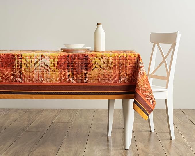 Maison d' Hermine Table Cloth Rectangle Table 100% Cotton 54 x 72 Inches Fall Tablecloth Reusable Everyday Use for Thanksgiving Christmas Decorations Dining Farmhouse Party (Thanksgiving Tartan)