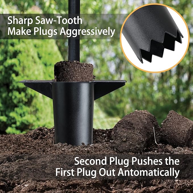 Jardineer Bulb Planter Tool Long Handle and Small Flowers Transplanter Tool, 3PCS Bulb Planting Set for Tulips, Daffodils, Lily