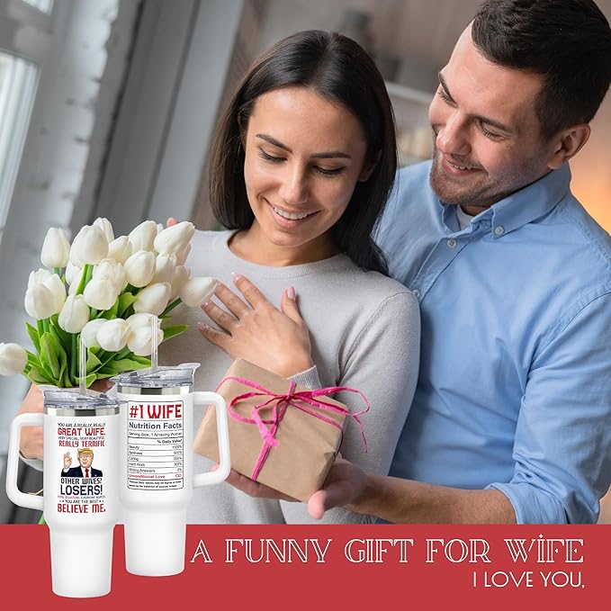Gifts for Wife - Wife Gifts, Gifts for Her - Wedding Anniversary for Wife, Wife Birthday Gift Ideas, Christmas Gifts for Wife, Christmas Gifts for Her - I Love You Gifts for Her - 40 Oz Tumbler