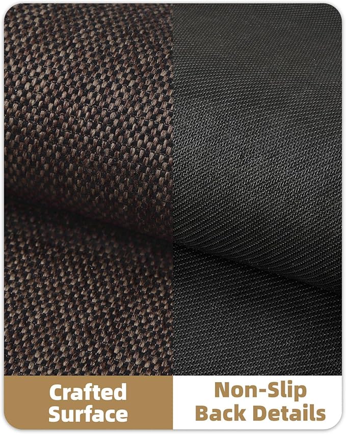 Color&Geometry Door Mat 3'x8' Runner Rug with Rubber Backing, Non Slip Washable Hallway Rug, Carpet Runners for Hallway Living Room Bedroom, Brown (Rolled-up NO Creases)