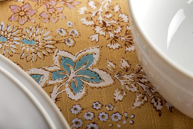 Maison d' Hermine Table Cloth Rectangle Table 100% Cotton 70 x 90 Inches Tablecloth Reusable Decorative Everyday Use for Dining Room, Farmhouse, Home, Party, Festive & Wedding Spring Summer - Marquise