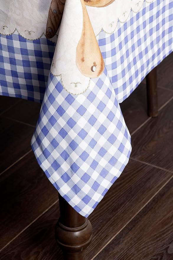 Maison d' Hermine Table Cloth Rectangle Table 100% Cotton 70 x 90 Inches Tablecloth Reusable Decorative Everyday Use for Dining Room, Farmhouse, Home, Party, Festive & Wedding Spring Summer - Gourmand