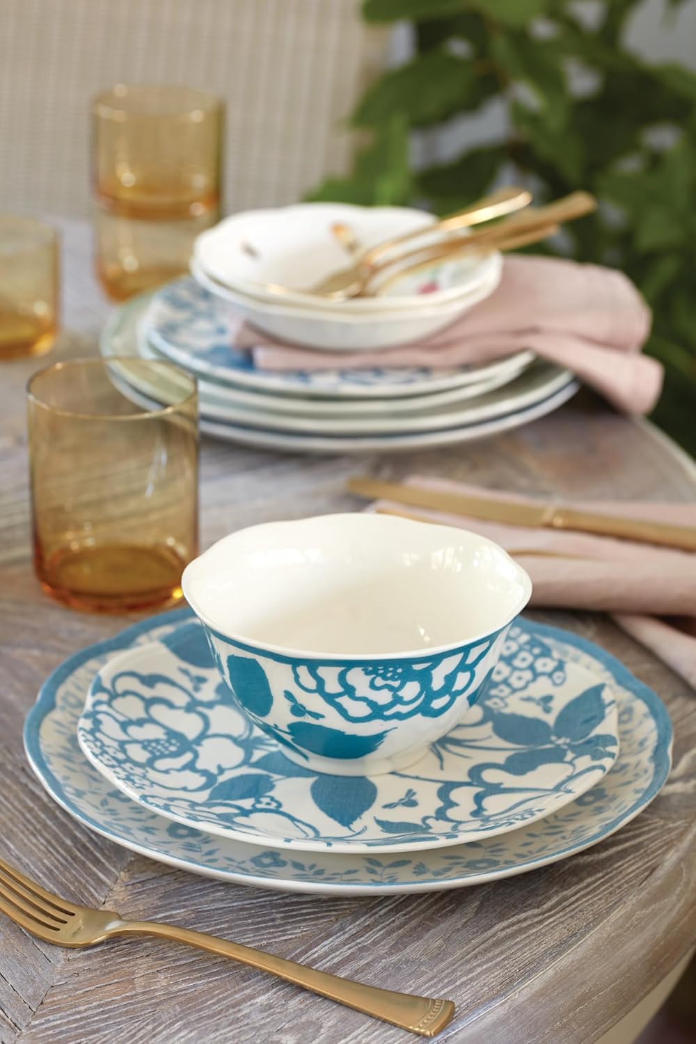 Lenox Tuscany Classics 4Pc Tall Glasses, 1.10, Orange