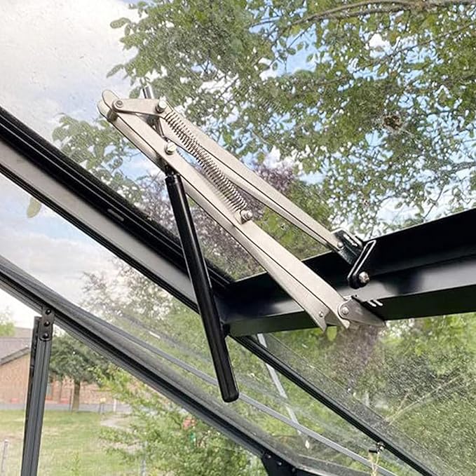 HUATOL Greenhouse Automatic Vent Opener, Solar Roof Vent Opening Kits, Greenhouse Vent Opener Dual Spring Up to 33lbs for Hothouse Cold Frame Gardening Tools