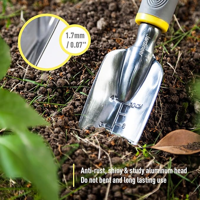 Jardineer 11PCS Gardening Tools Set, Garden Tool Kit with Outdoor Hand Tools, Unique Grass Shears, Garden Gloves, Storage Tote Bag and More, Garden Tools Set Gifts for Women and Men