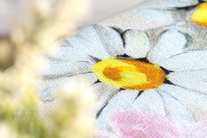 Maison d' Hermine Table Cloth Round Table 100% Cotton 63 Inches Tablecloth Reusable Decorative Everyday Use for Dining Room, Farmhouse, Home, Party, Festive & Wedding Spring Summer - Pivoine