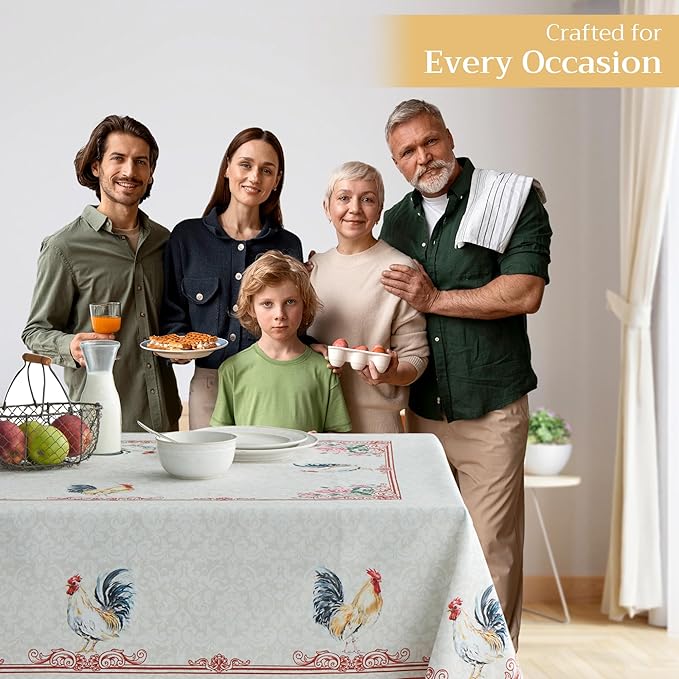 Maison d' Hermine Table Cover 100% Cotton 60"x120" Decorative Tablecloth Washable Rectangle Tablecloths, Dining, Home, Wedding, Banquet, Buffet, Campagne - Spring/Summer