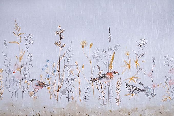 Maison d' Hermine Table Cloth Rectangle Table 100% Cotton 60 x 108 Inches Tablecloth Reusable for Dining Room, Farmhouse, Home, Party, Festive & Wedding Spring Summer - Meadow Florals - Beige