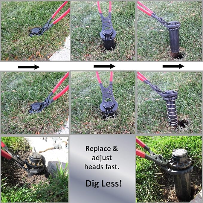Keyfit Tools Sprinkler Head Wrench The Fastest Most Versatile Way Remove Replace Adjustment Heads With No Digging Mess Works On All Brands of Spray Rotor Jar Top Valves