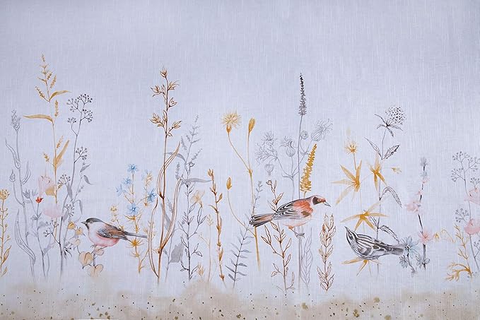 Maison d' Hermine Table Cloth Rectangle Table 100% Cotton 60 x 90 Inches Tablecloth Reusable for Dining Room, Farmhouse, Home, Party, Festive & Wedding Spring Summer - Meadow Florals - Beige